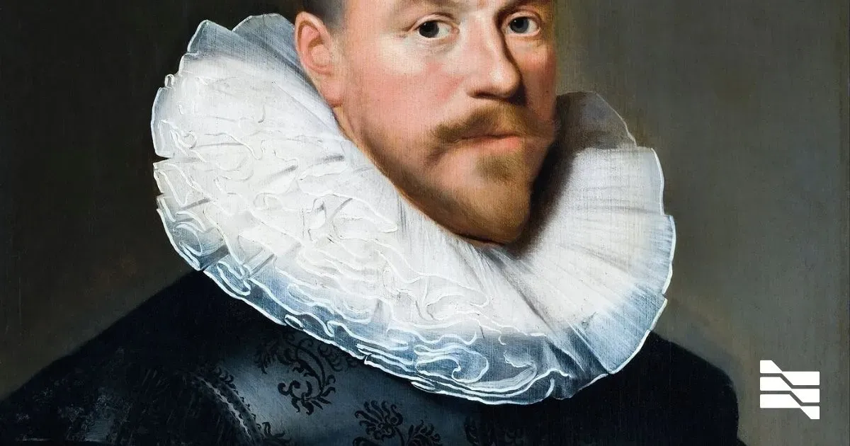 Classical portrait of a man with a ginger beard and an elaborate white ruff, symbolizing the diligence required for effective freelance invoicing.