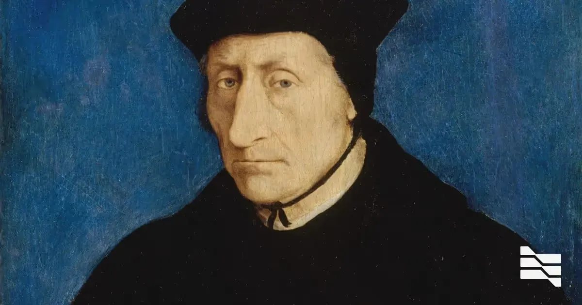 Renaissance painting of a stern man, symbolizing freelance client management challenges.
