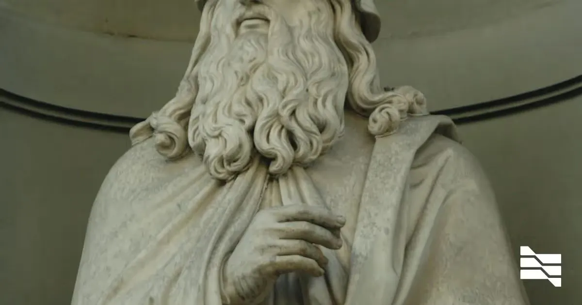 Marble sculpture of a bearded philosopher, symbolizing the wisdom and contemplation inherent in freelance writing.
