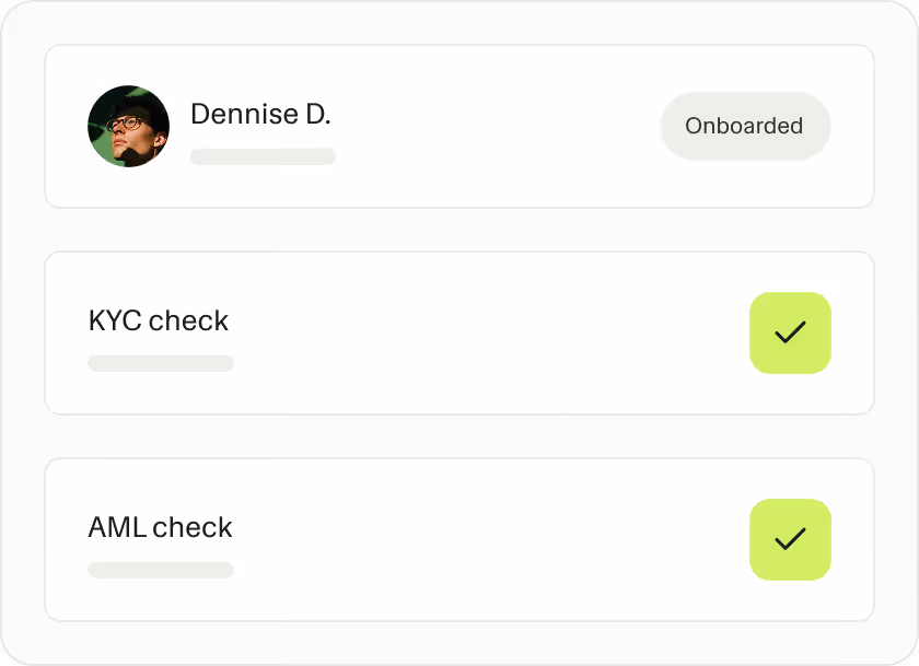 Contractor list with statuses for onboarding and documentation in Ruul