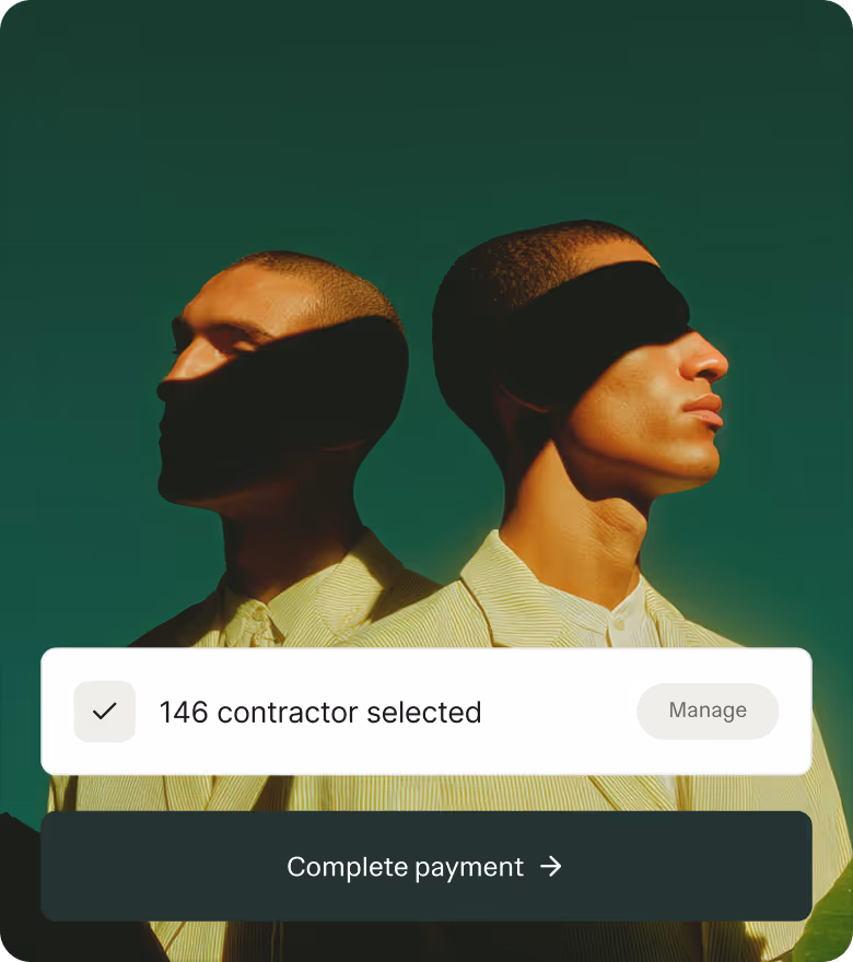 Contractor onboarding overview with profile and checklist steps in Ruul