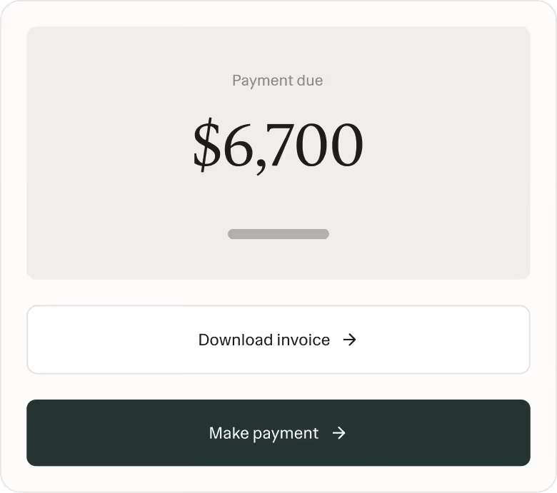 Client pays